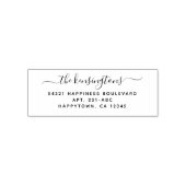 Elegante handgeschriebene Script-Rücksendeadresse Permastempel (Design)