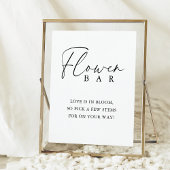 Elegante handgeschriebene Script-Shower-Blume-Bar Poster