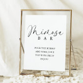 Elegante handgeschriebene Script-Shower Mimosa-Bar Poster