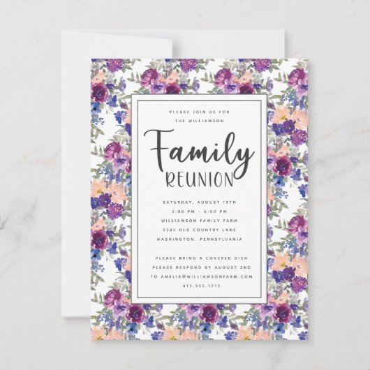 Elegante handgeschriebene Script-Wiedersehen Einladung (Vorderseite)