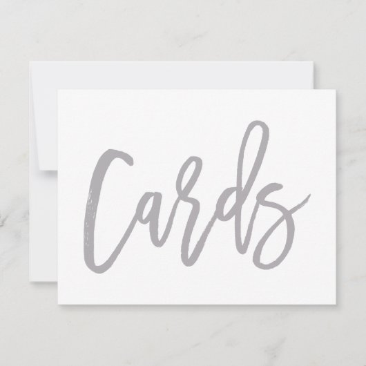 Elegante handgeschriebene silberne Hochzeitskarten Einladung (Vorderseite)