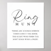 Elegante handgeschriebene Skript-Brautparty-Ringja Poster (Vorne)