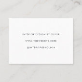 Elegante handgeschriebene Skriptname Schwarz-weiß Visitenkarte (Rückseite)