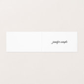 Elegante handgeschriebene Skriptreinigung Moderne Visitenkarten (Außenseite Aufgefaltet)