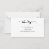 Elegante handgeschriebene Typografie Vielen Dank Mitteilungskarte (Rückseite)