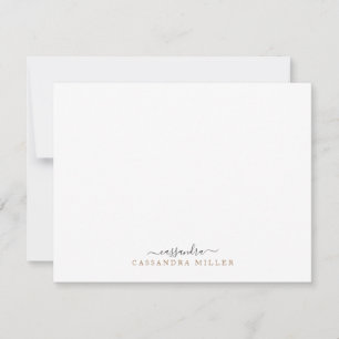 Elegante handgeschriebene Unterschrift Name Profes Mitteilungskarte