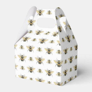 Elegante handgestrichene Wasserfarben-Bienen Geschenkschachtel