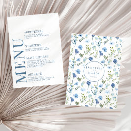 Elegante handgezeichnete Blumenkarten für Hochzeit Begleitkarte