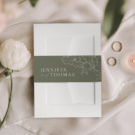 Elegante handgezeichnete Blütensafari Einladungsbanderole