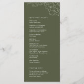 Elegante handgezeichnete Blütensafari Programm (Rückseite)