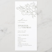 Elegante handgezeichnete Blütensafari Programm (Vorderseite)