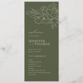 Elegante handgezeichnete Blütensafari Programm (Vorderseite)