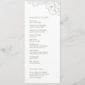 Elegante handgezeichnete Blütensafari Programm (Rückseite)