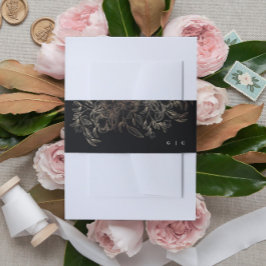 Elegante handgezeichnete botanische Hochzeit Einladungsbanderole