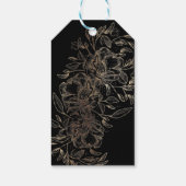 Elegante handgezeichnete Botanische Monogramm-Hoch Geschenkanhänger (Rückseite)