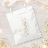 Elegante handgezeichnete Botanische Monogramm-Hoch Geschenktütchen (Ausgeschnitten)