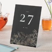 Elegante handgezeichnete Botanische Monogramm-Hoch Sockelschild (In Situ)