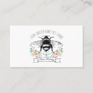 Elegante handgezeichnete Honigbiene Imkerei Bienen Visitenkarte