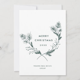 Elegante Handgezeichnete Minimalistische Weihnacht Feiertagskarte