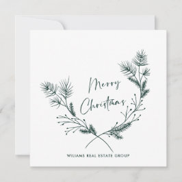 Elegante Handgezeichnete Minimalistische Weihnacht Feiertagskarte