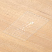 Elegante handgezeichnete Palmenbaumhochzeit Acryleinladungen (Ablage )