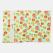 Elegante handIllustrierte Aquarellfarben-Zitrussch Geschirrtuch (Horizontal)