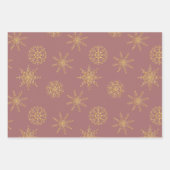 Elegante handrawn Patterns Gold Geschenkpapier Set (Vorderseite 2)