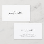 Elegante Handschrift Berufliche einfache Vorlage Visitenkarte (Vorne/Hinten)