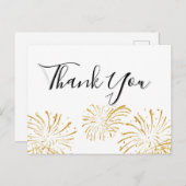 Elegante Handschrift Dankeschön Postkarte (Vorne/Hinten)