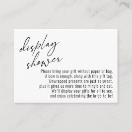 Elegante Handschrift Display-Dusche, weiß Begleitkarte