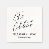 Elegante Handschrift einfach feiern lassen Serviette (Vorderseite)