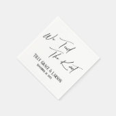 Elegante Handschrift Einfach Wir tippten den Knote Serviette (Ecke)