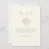 Elegante Handschrift Einfache Foto Babydusche Dankeskarte (Vorderseite)