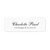 Elegante Handschrift Klassisches Schlicht Schwarz  (Vorne)