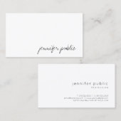 Elegante Handschrift Moderne einfache Vorlage Tren Visitenkarte (Vorne/Hinten)