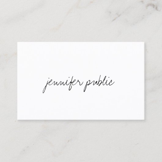 Elegante Handschrift Moderne Minimalistische Vorla Visitenkarte (Vorderseite)