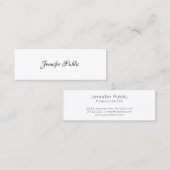 Elegante Handschrift Modernes, Minimalistisches Be Mini Visitenkarte (Vorne/Hinten)