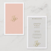 Elegante Handschrift Monogram Modern Template Visitenkarte (Vorne/Hinten)