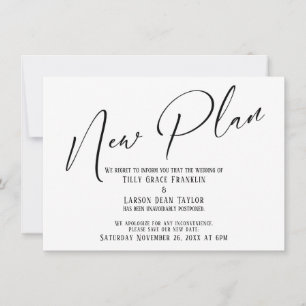 Elegante Handschrift Neuer Plan Einfache Ankündigu Einladung