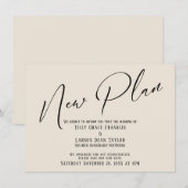 Elegante Handschrift New Plan Cream Ankündigung (Vorne/Hinten)