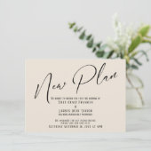 Elegante Handschrift New Plan Cream Ankündigung (Stehend Vorderseite)