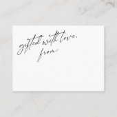 Elegante Handschrift ohne Wrapping erforderlich, w Begleitkarte (Rückseite)