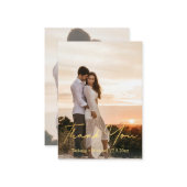 elegante handwriting ehe 2 Fotos danke Mitteilungskarte (Vorderseite/Rückseite Beispiel)