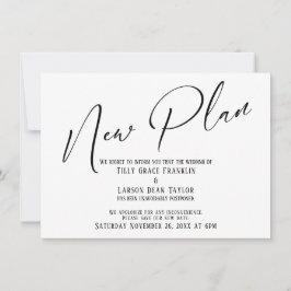 Elegante Handwriting Neue Plan Einfache Ankündigun Einladung
