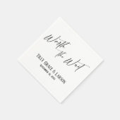 Elegante Handwriting Simple Worth Warte Serviette (Ecke)