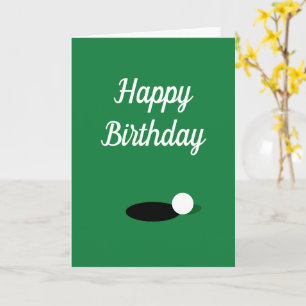 Elegante Happy Birthday Golfkarte für Golfer Karte