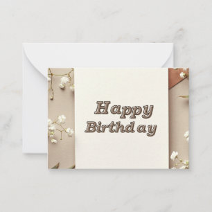 Elegante Happy Birthday Grußkarte Mitteilungskarte