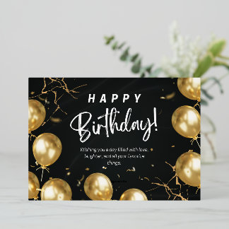 Elegante Happy Birthday-Karte Folieneinladung