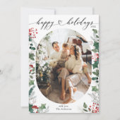 Elegante Happy Holidays Card mit benutzerdefiniert Feiertagskarte (Vorderseite)