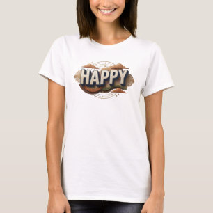 Elegante HAPPY Kunstkomposition T-Shirt